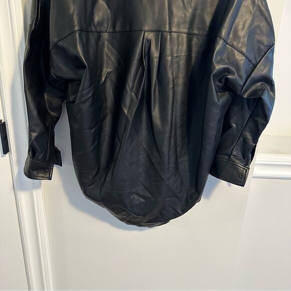 French Connection Faux Leather Top Small - Picture 8 of 9